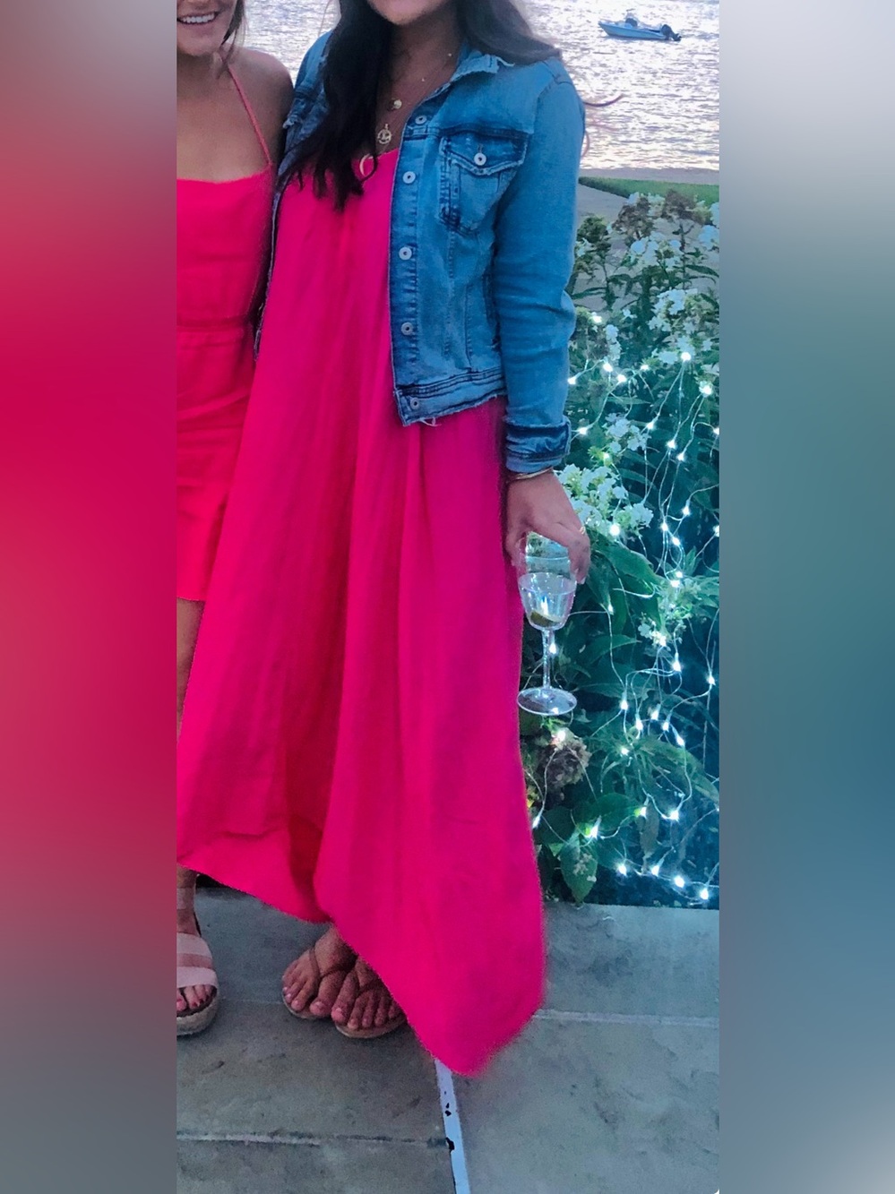 Chic Coral Maxi Dress